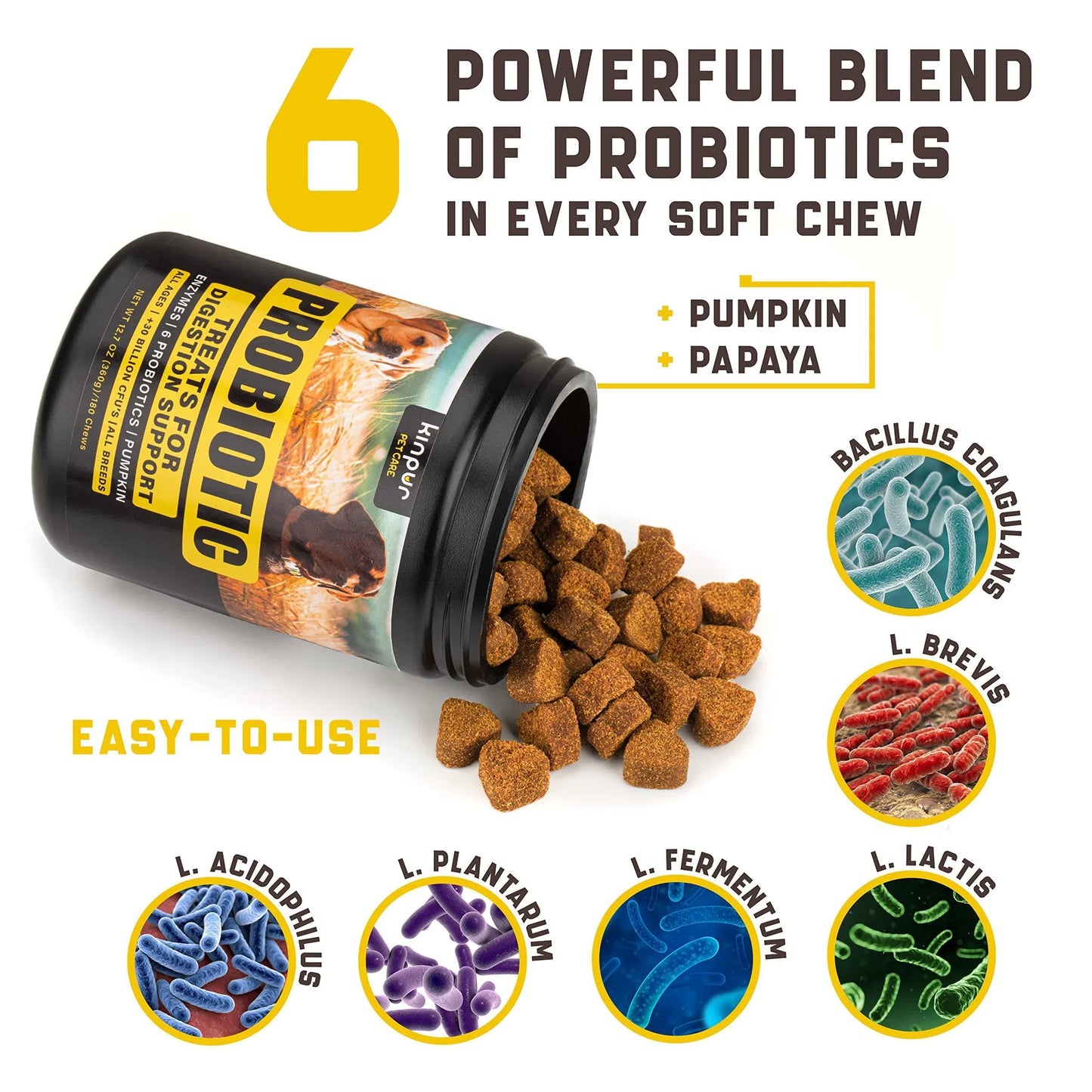 Probiotics For Dogs Support Gut Health Itchy Skin Allergies Yeast Balance Immunity Dog Probiotics And Digestive Enzymes For Small Medium And Large Dogs 180 Probiotic Chews For Dogs Duck Flavor